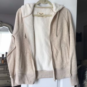 Never worn zip up Sherpa sweater